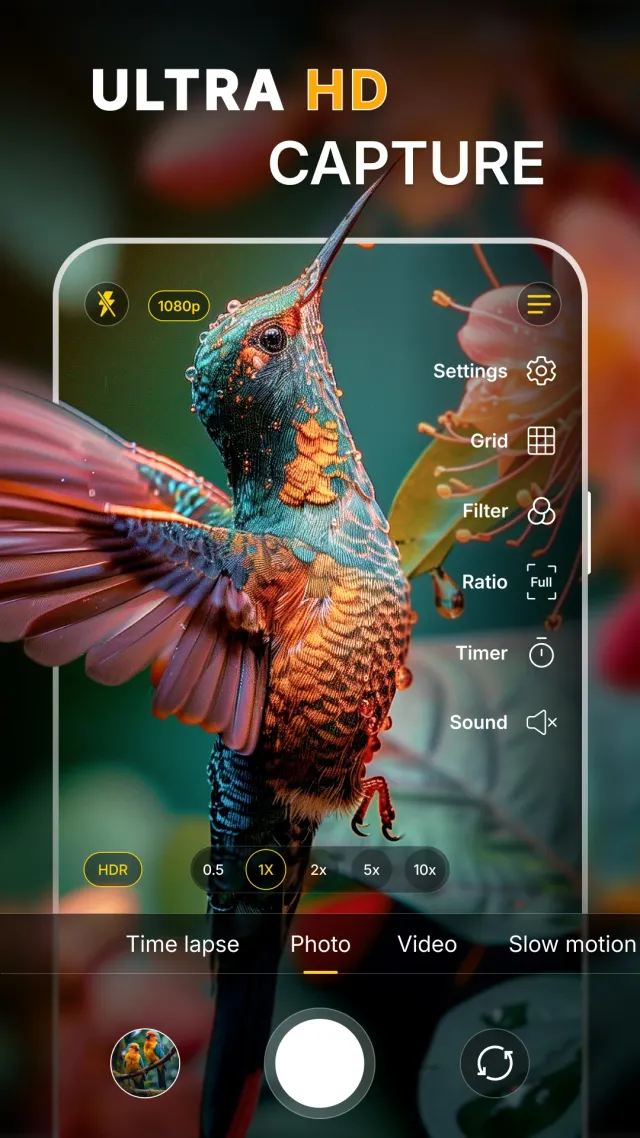 HD Camera: Ultra HD Camera - Screen 1