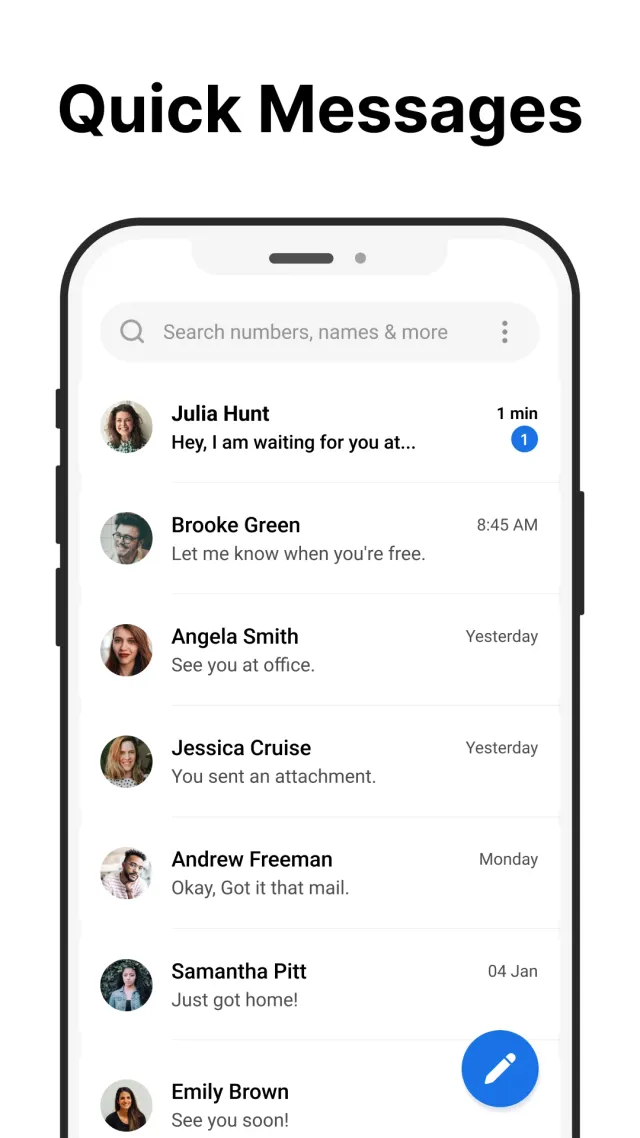 Messages - Screen 1