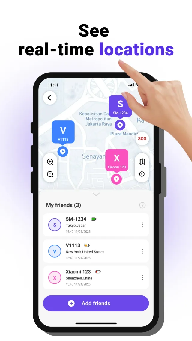 WeTrack - Location Tracker - Screen 1