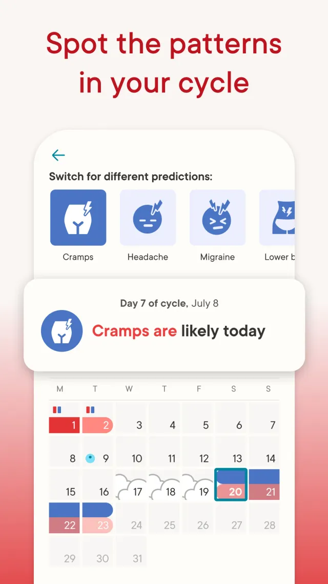 Clue: Period & Cycle Tracker - Screen 3