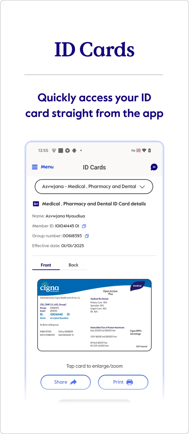 myCigna - Screen 4