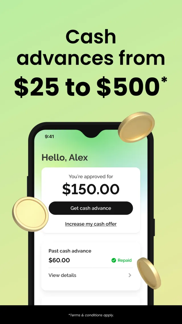Grant Cash Advance - Screen 1