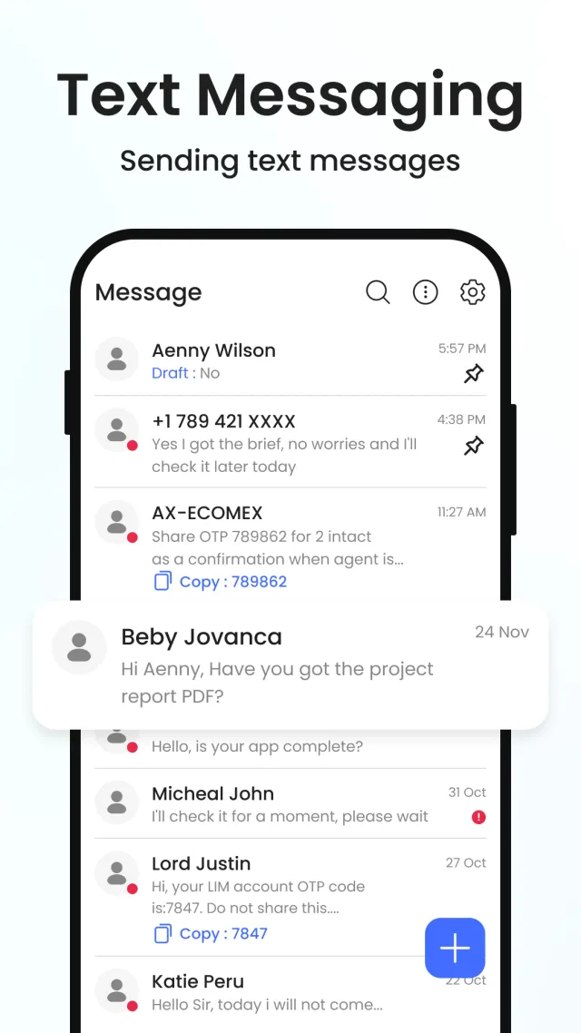Messenger: Messages SMS App - Screen 1