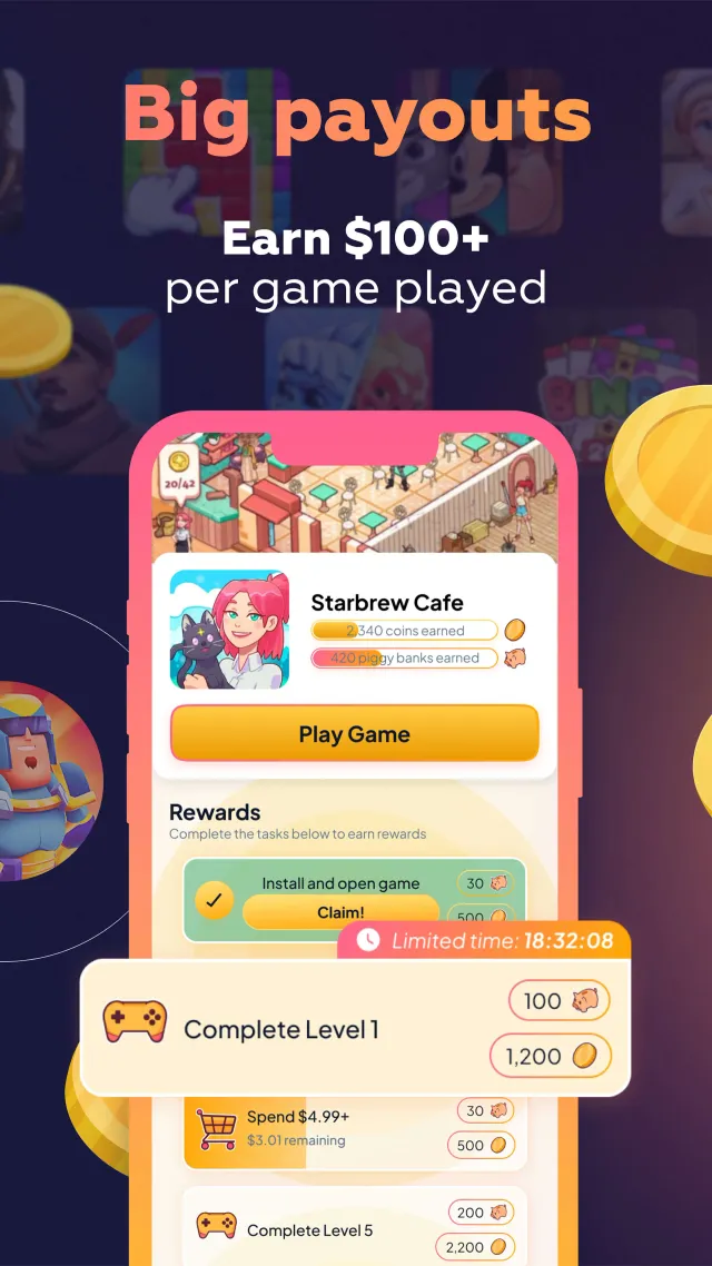 Playback: Get Paid to Play - Screen 1