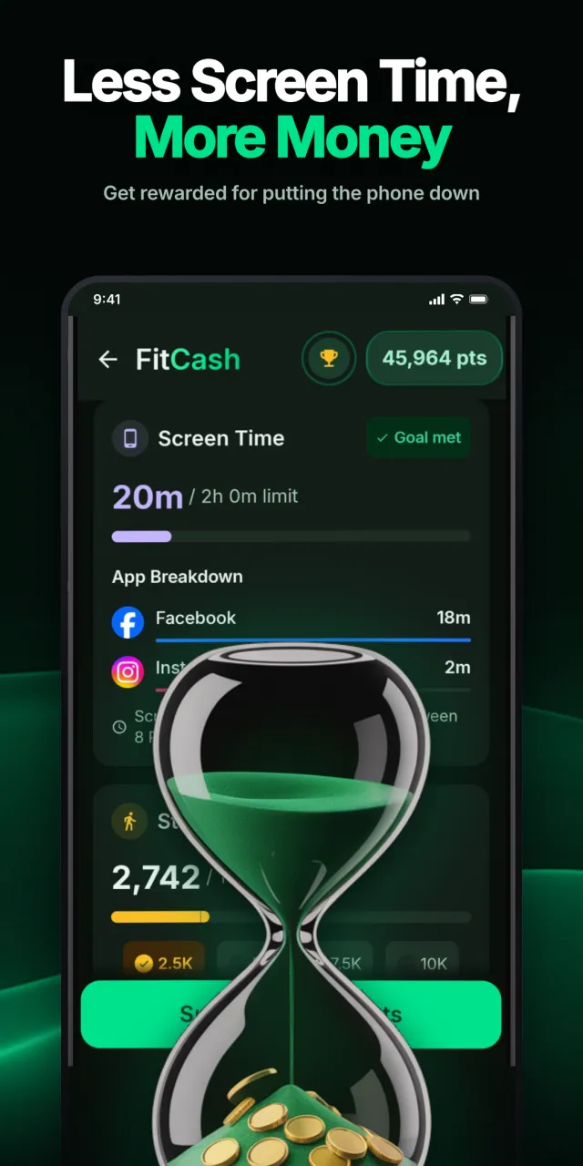 FitCash - get fit, earn cash - Screen 5