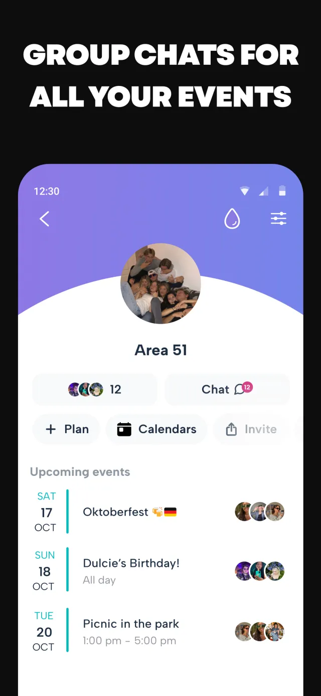 Howbout: shared calendar - Screen 5
