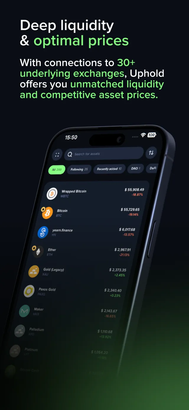 Uphold: Buy BTC, ETH and 300+ - Screen 5