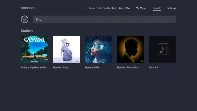 Pandora Music for TV - Screen 2