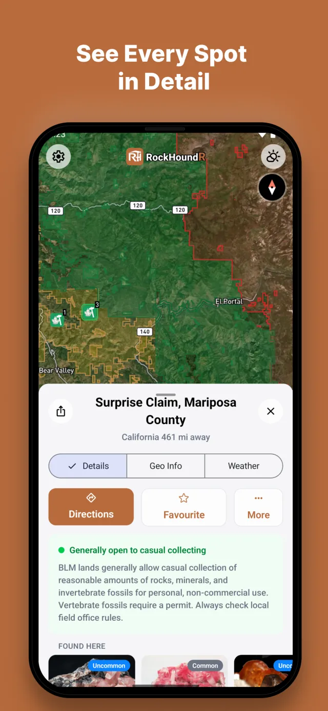 RockHoundR: Rockhounding Map - Screen 4