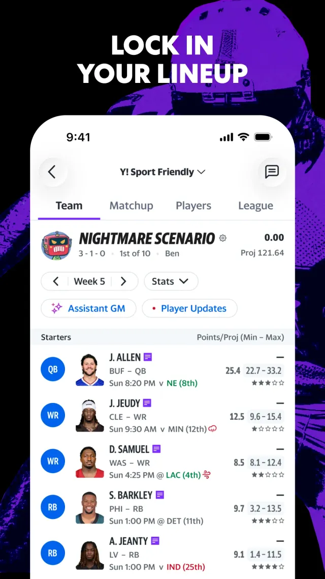 Yahoo Fantasy Sports: NFL, MLB - Screen 1