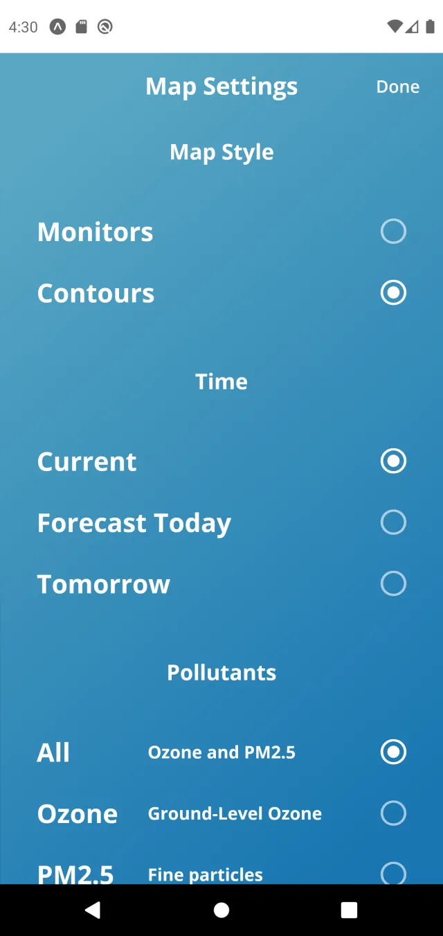 EPA's AIRNow - Screen 7