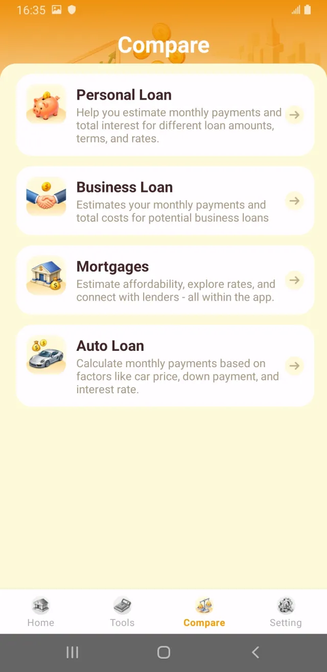 LoanWise Calculator - Screen 3