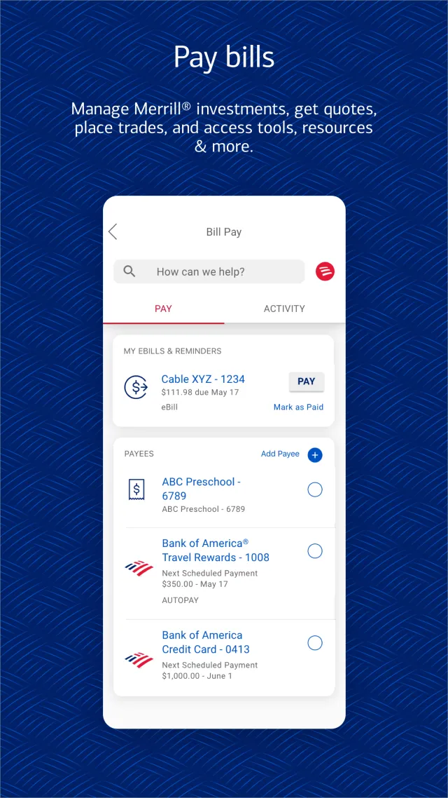 Bank of America Mobile Banking - Screen 4