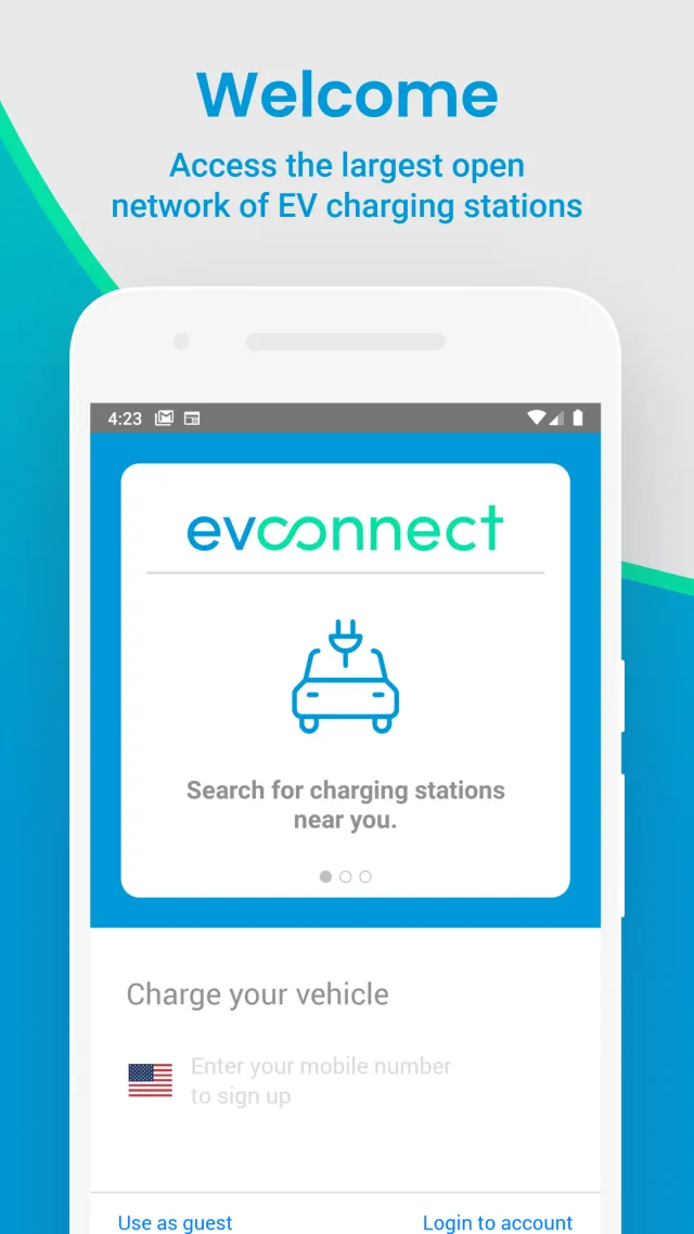 EV Connect - Screen 1