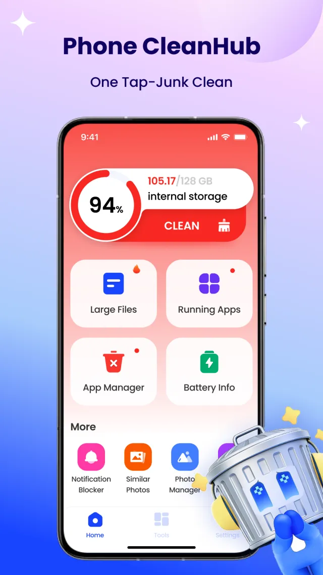 Phone CleanHub - Screen 1
