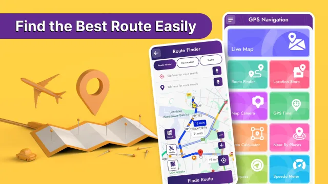 GPS Navigation, Road Maps - Screen 1