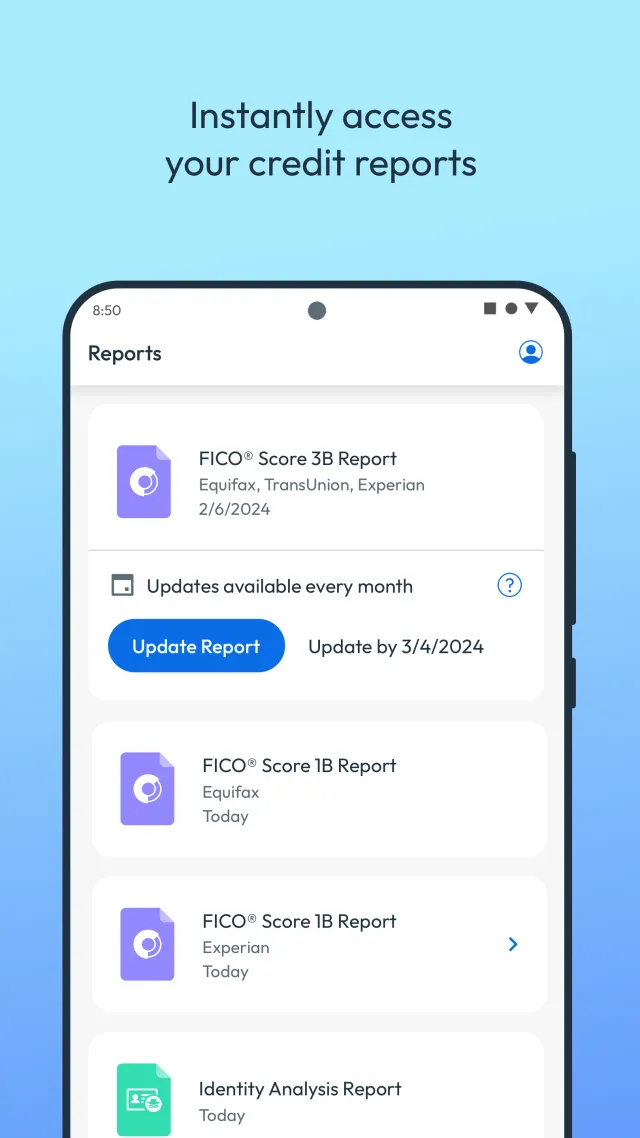 myFICO - Credit Score Tracking - Screen 3