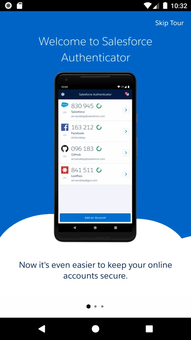 Salesforce Authenticator - Screen 1