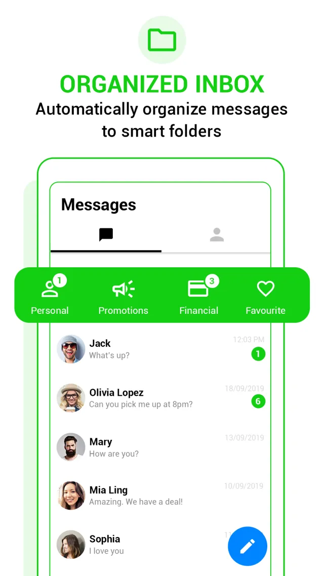 Messenger SMS - Text messages - Screen 2