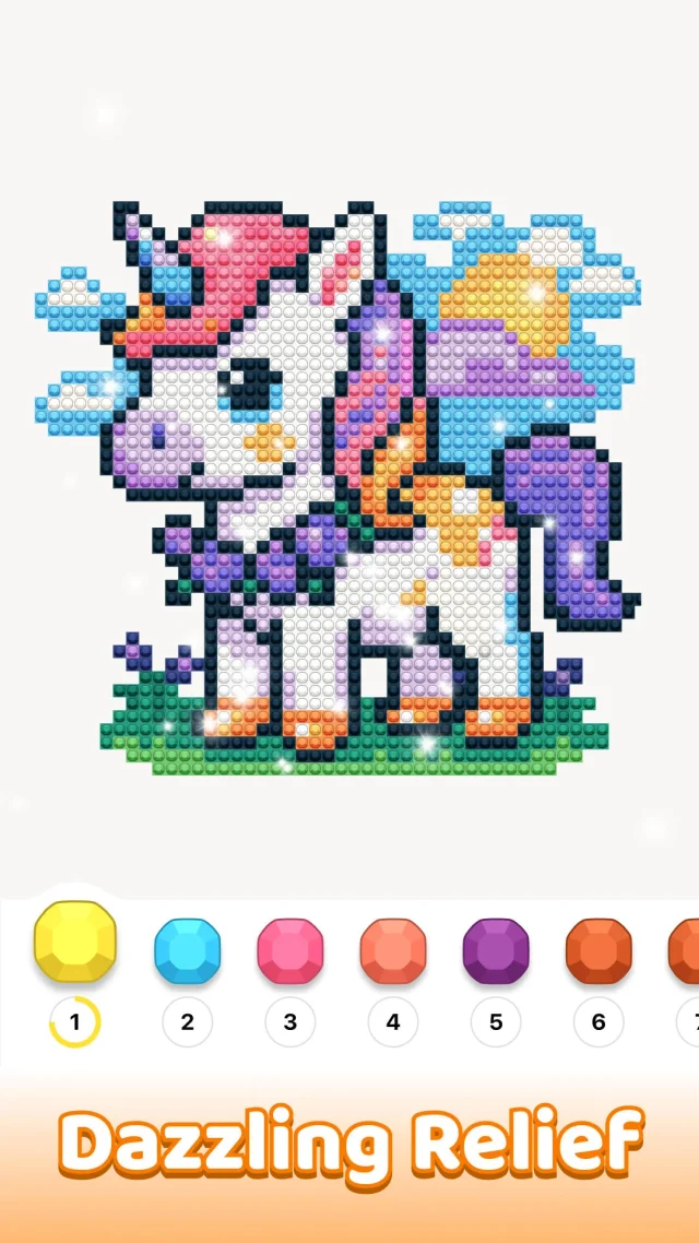 Jewelscapes: Color by Number - Screen 5