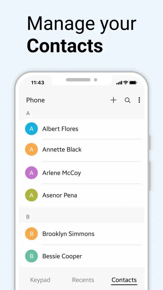 Contacts - Screen 1
