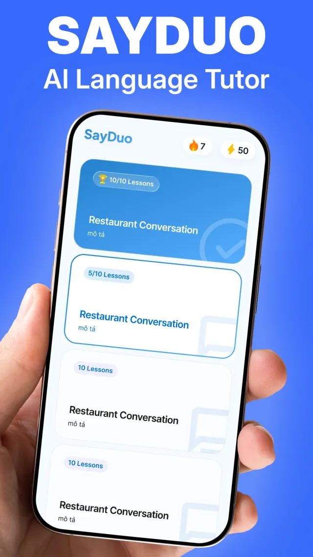 SayDuo: AI Language Learning - Screen 1