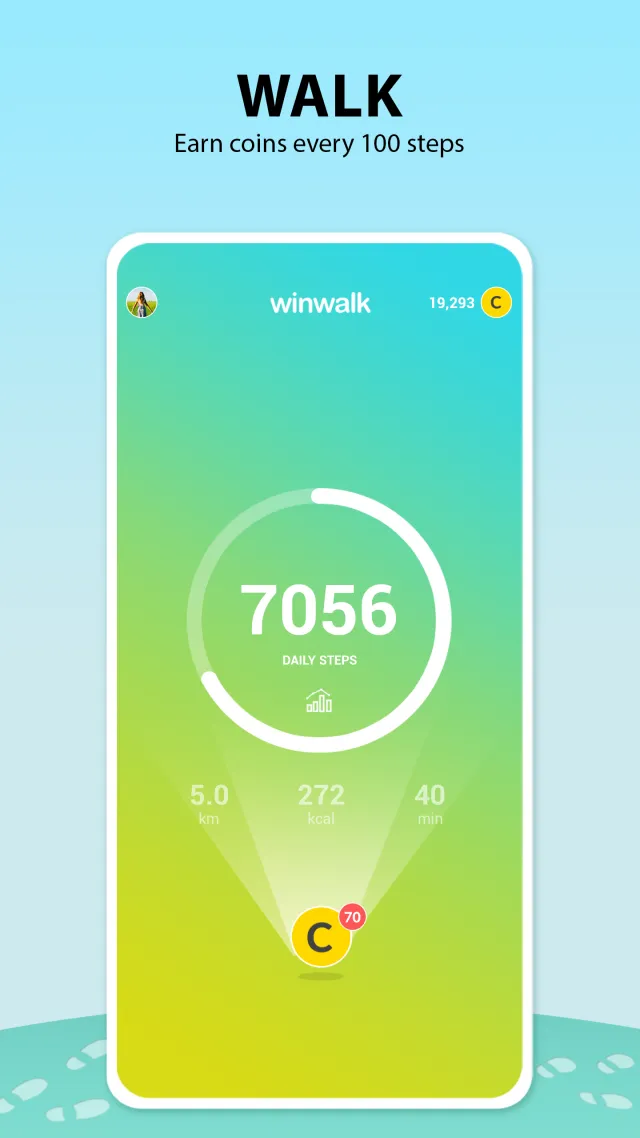 Winwalk Step Tracker & Rewards - Screen 2