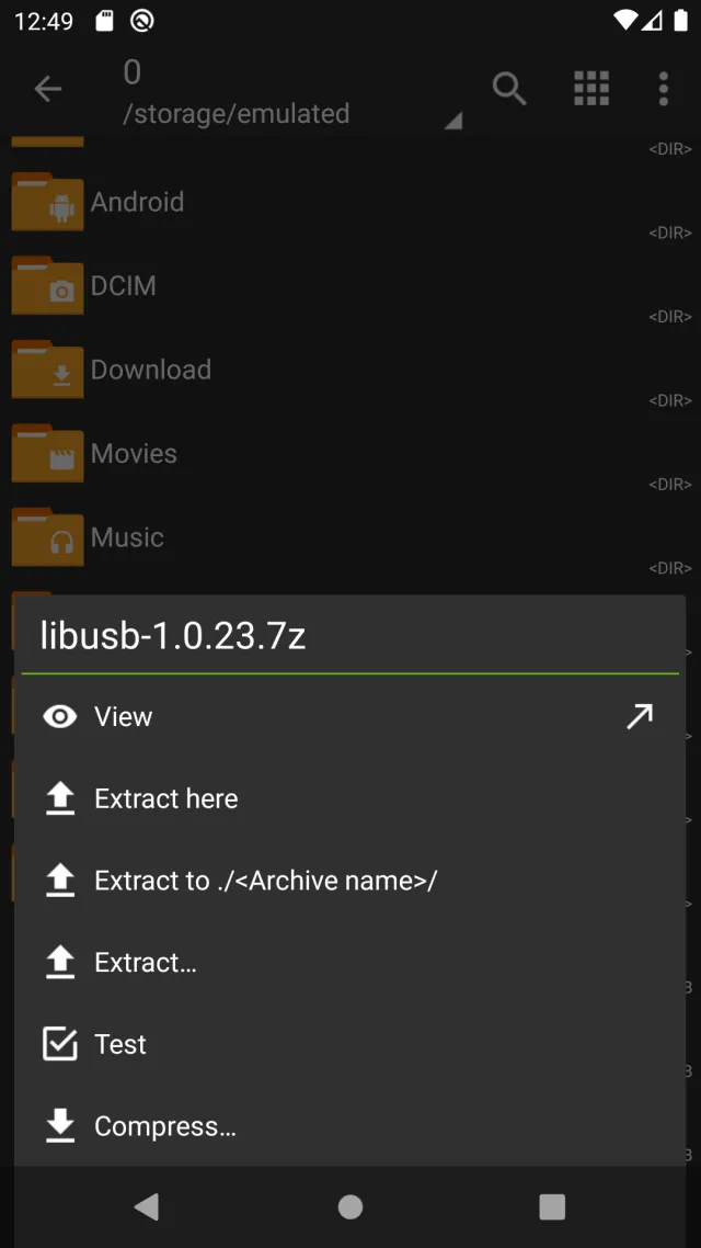 ZArchiver - Screen 2
