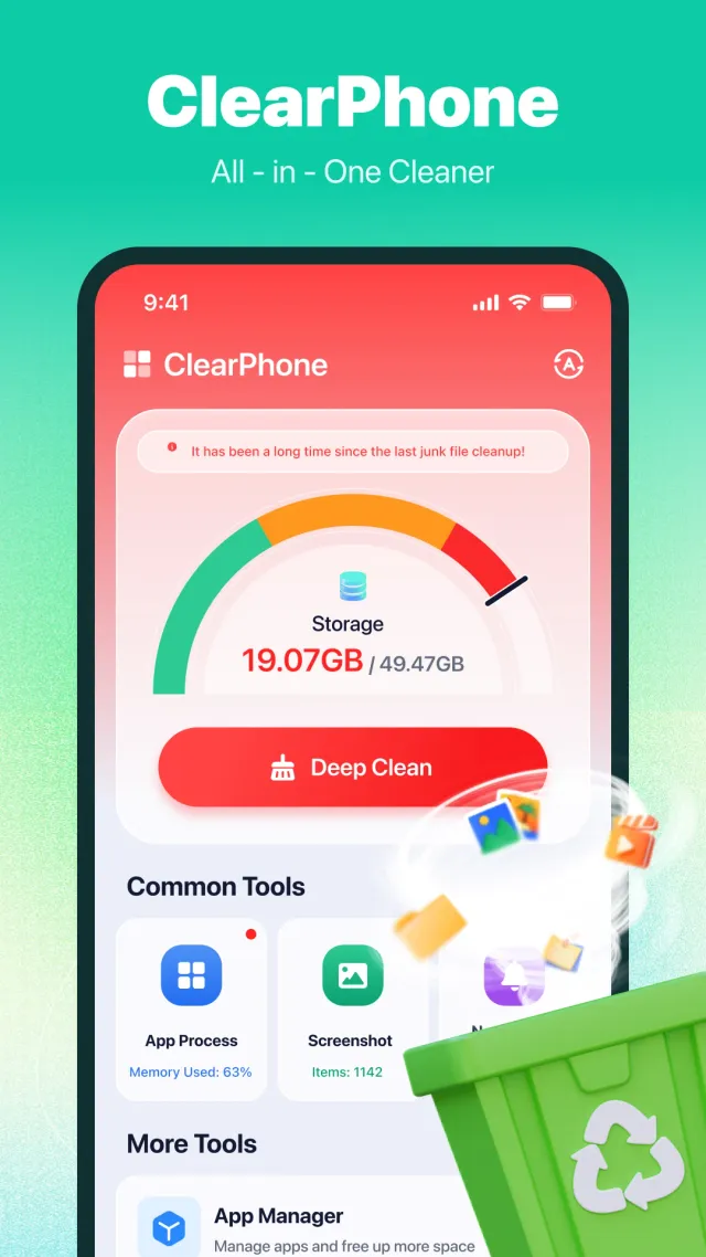 ClearPhone - Screen 1