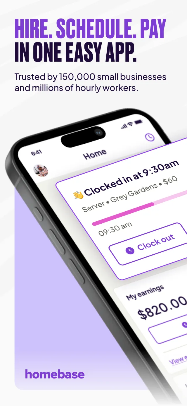 Homebase: Scheduling & Payroll - Screen 1