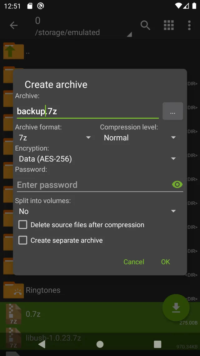 ZArchiver - Screen 4