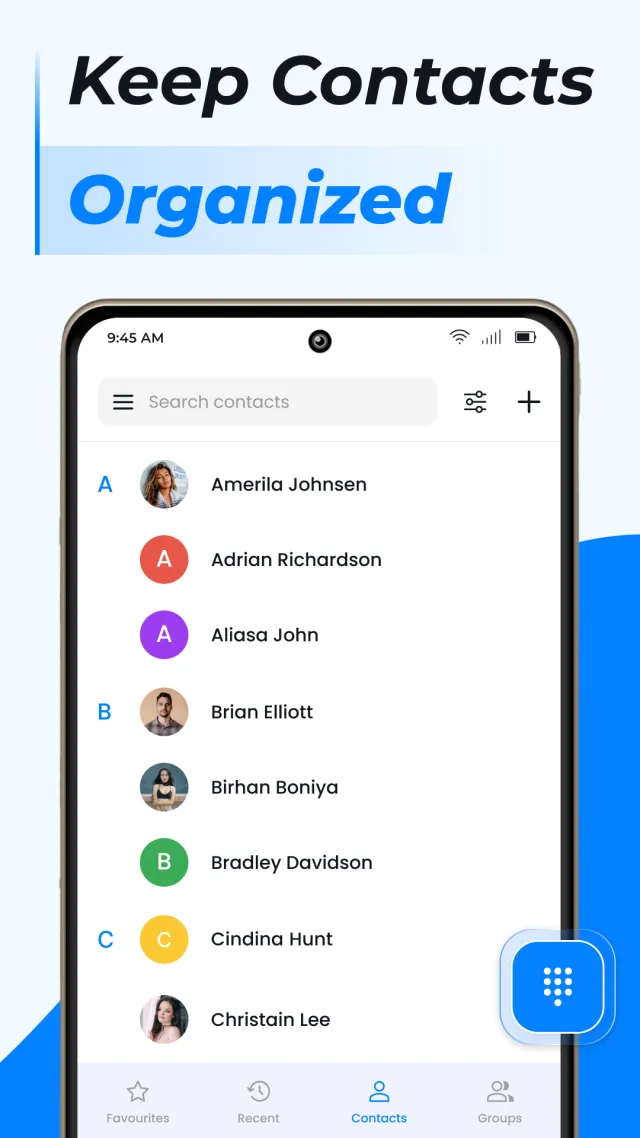 Contacts - Screen 1