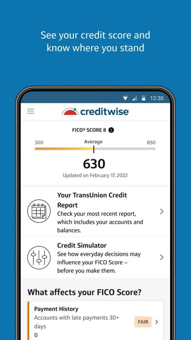 CreditWise from Capital One - Screen 1