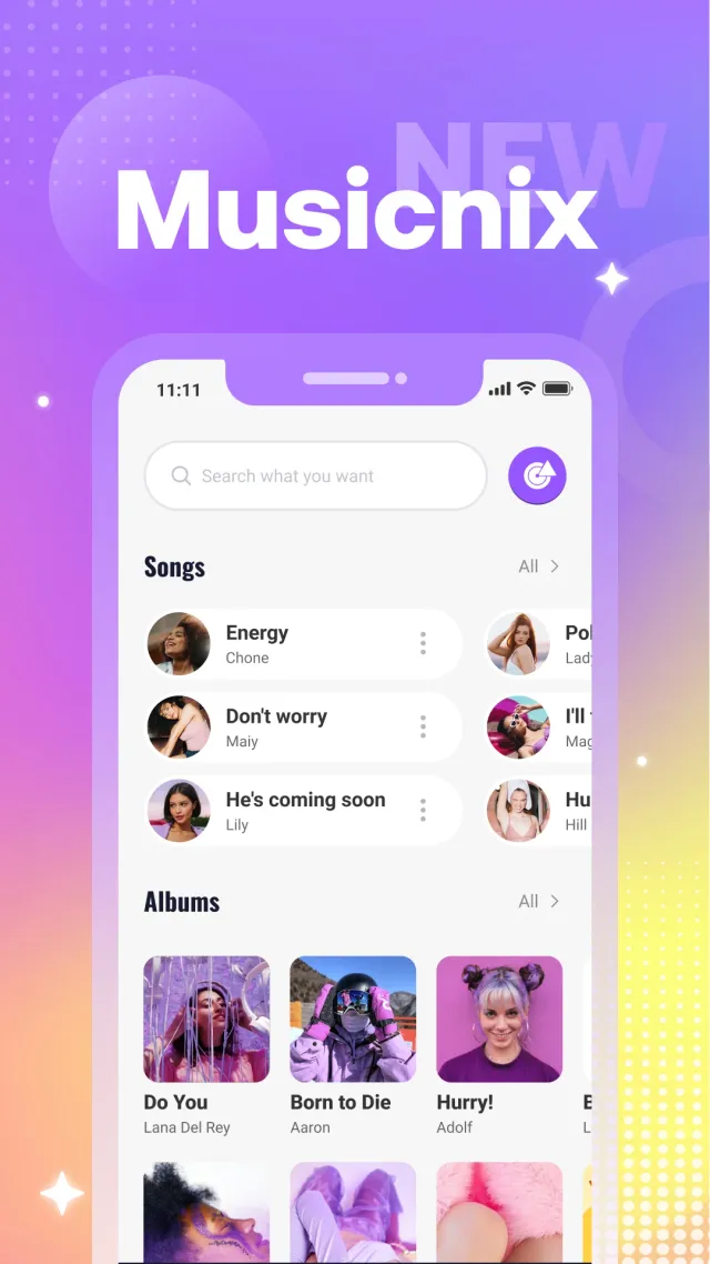 Musicnix - MP3 Player - Screen 1