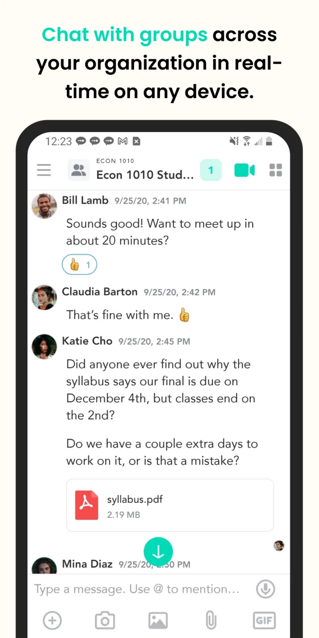 Pronto Team Communication - Screen 1