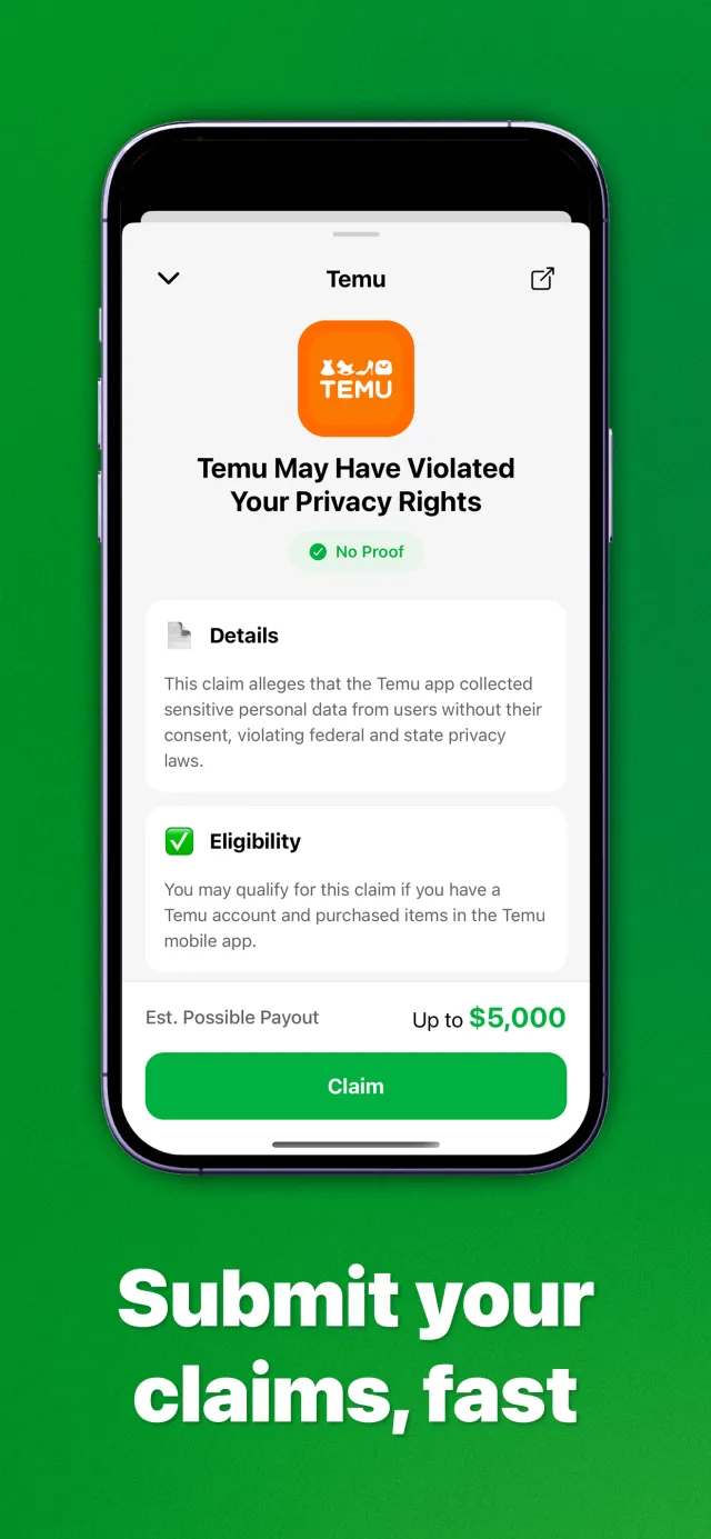 ClaimWise: Class Actions - Screen 4