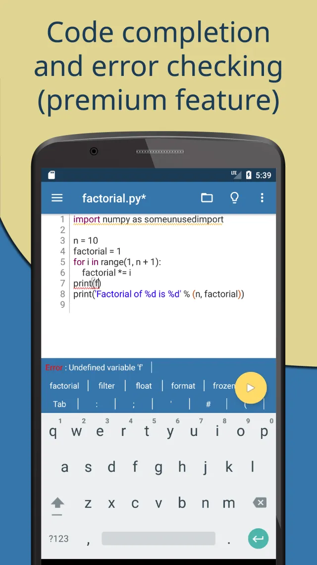 Pydroid 3 - IDE for Python 3 - Screen 5