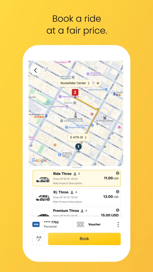 Throo - Ride Sharing - Screen 3