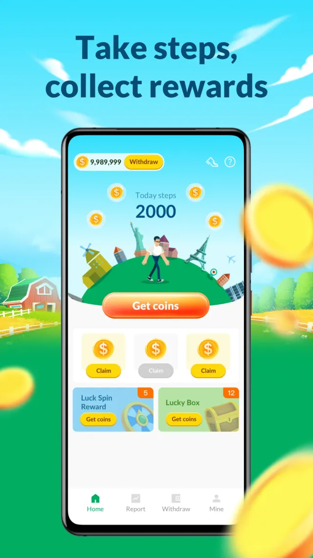 StepRush-Earn Reward by walk - Screen 1