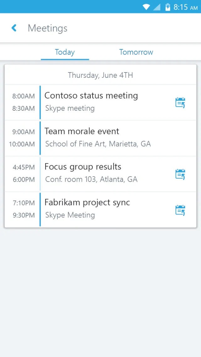 Skype for Business for Android - Screen 3