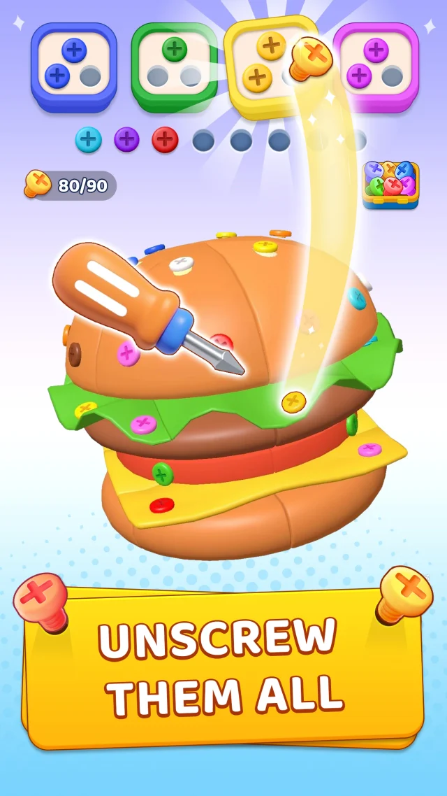 Unscrew Frenzy 3D - Screen 1