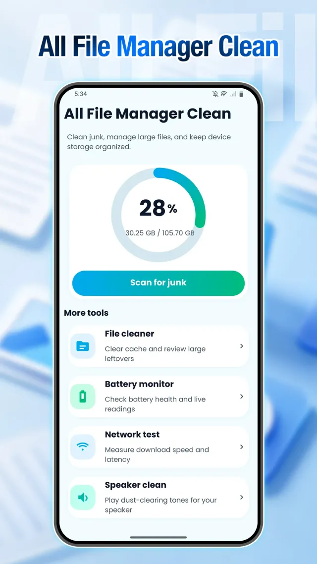 All File Manager Clean - Screen 1