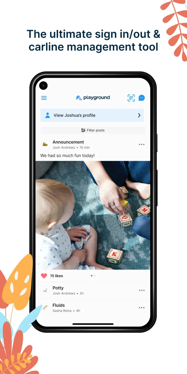 Playground: Child Care App - Screen 1