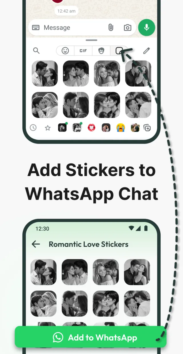 Romantic Love Emoji WAStickers - Screen 3