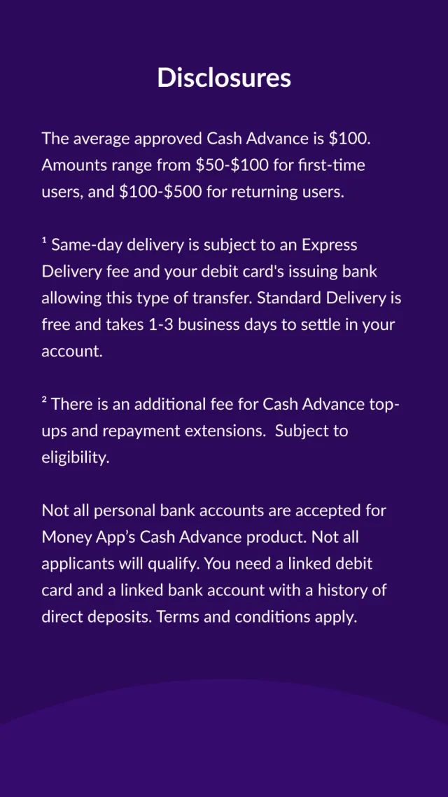 Money App - Cash Advance - Screen 7