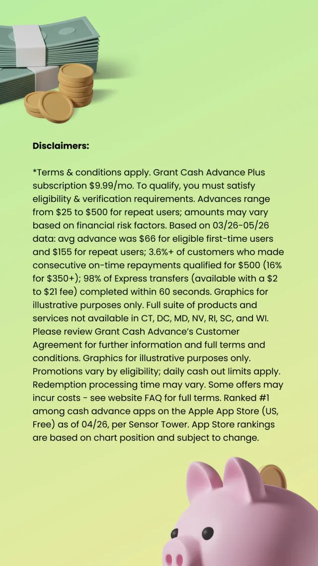 Grant Cash Advance - Screen 6