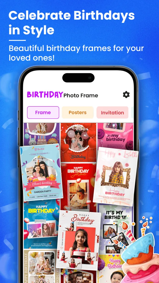 Birthday Photo Frame & Editor - Screen 1