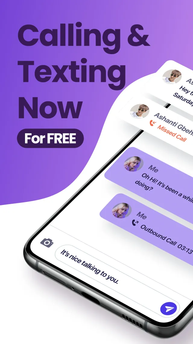 TextNum: Call + Text for Now！ - Screen 1
