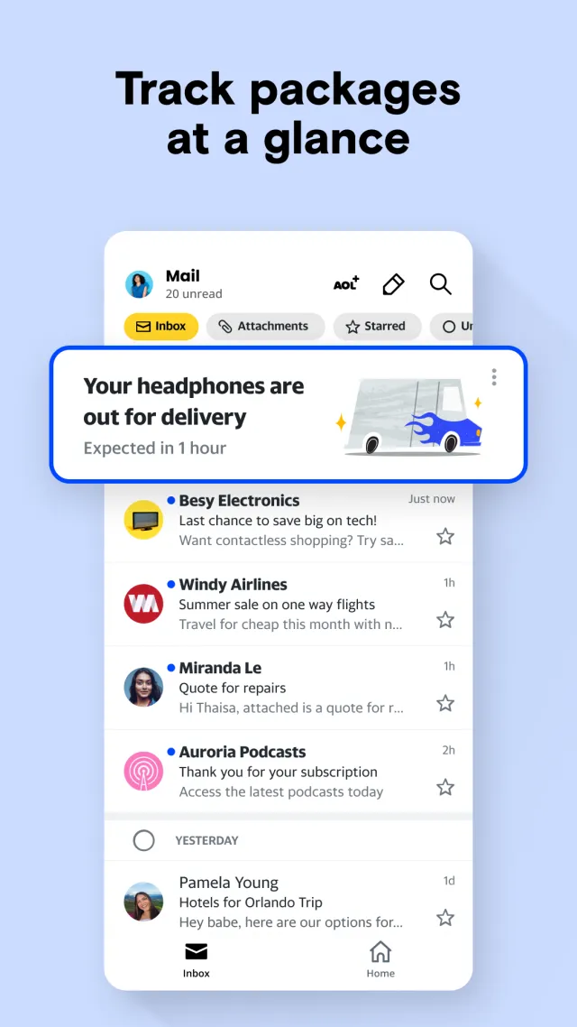 AOL: Email News Weather - Screen 2