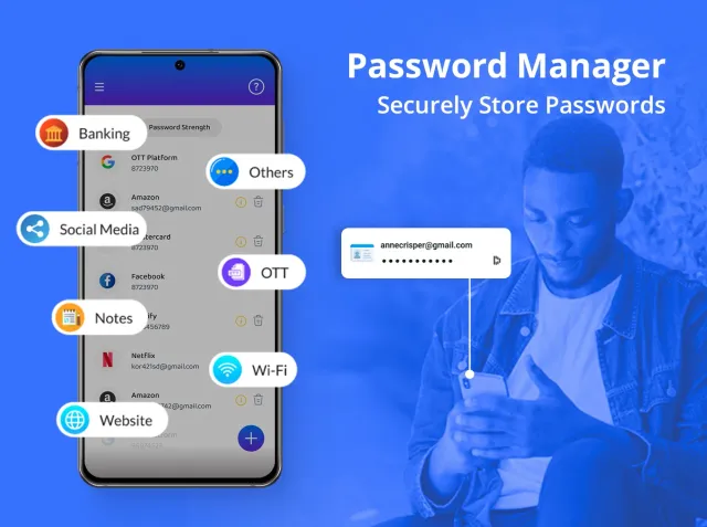 Password Manager & Files - Screen 1
